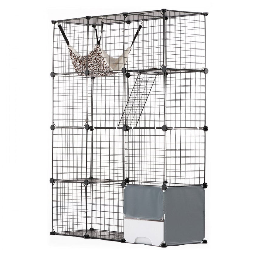 VEVOR Large 4-tier Cat Cage 41 x 14 x 55