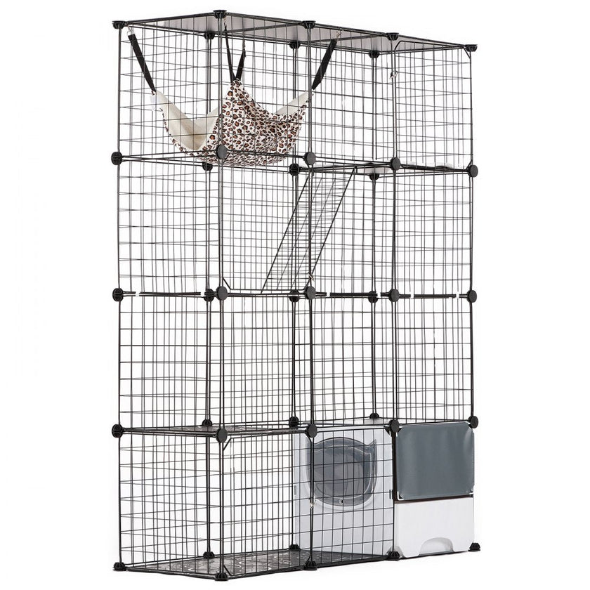 VEVOR Large 4-tier Cat Cage 41 x 14 x 55