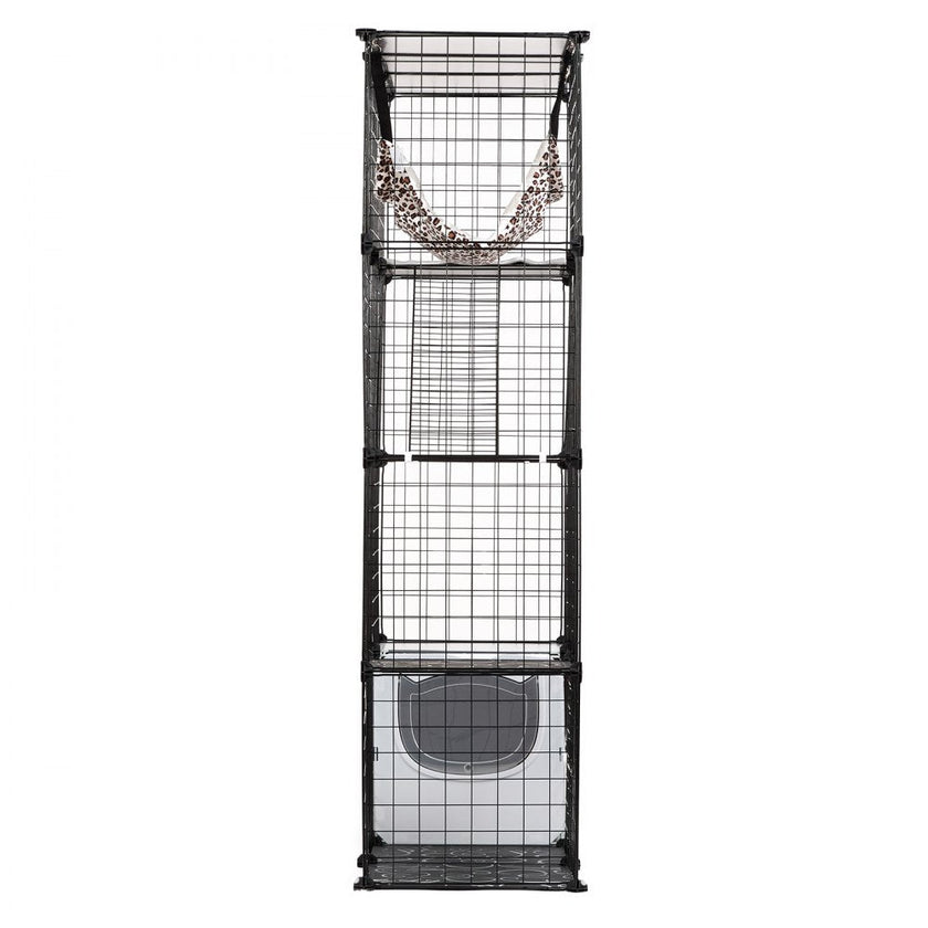 VEVOR Large 4-tier Cat Cage 41 x 14 x 55