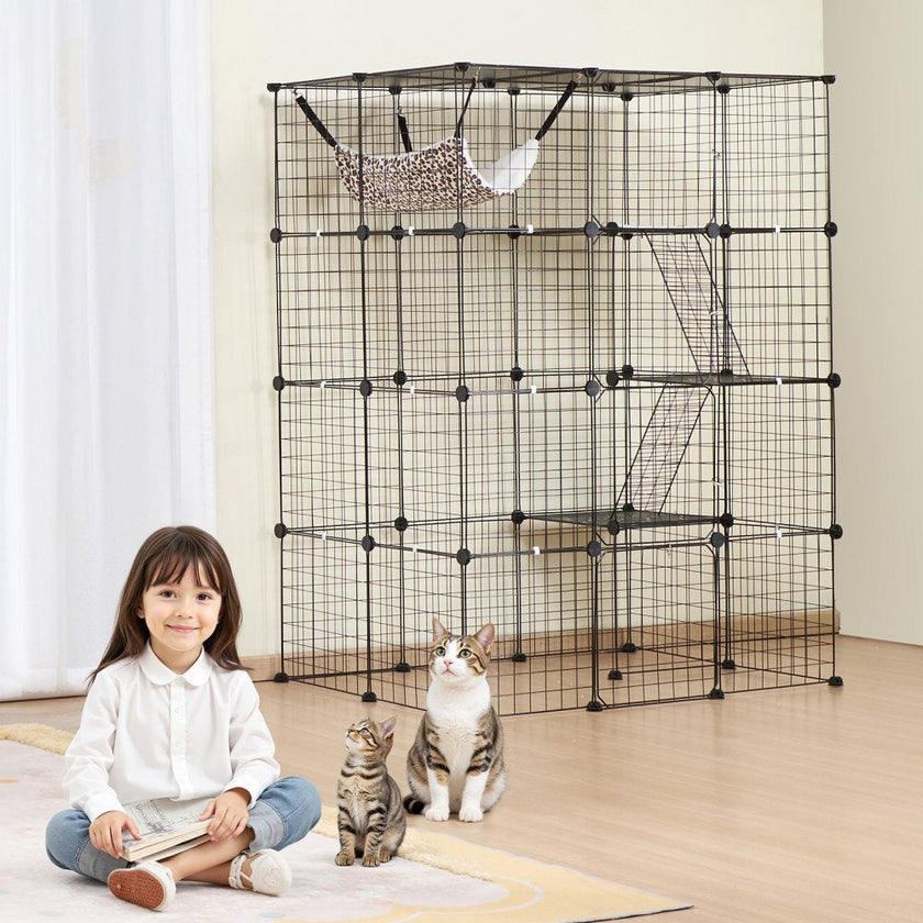 VEVOR Large 4-tier Cat Cage 41 x 28 x 55