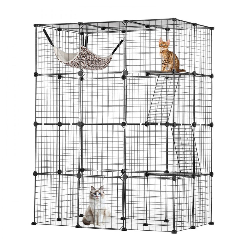 VEVOR Large 4-tier Cat Cage 41 x 28 x 55