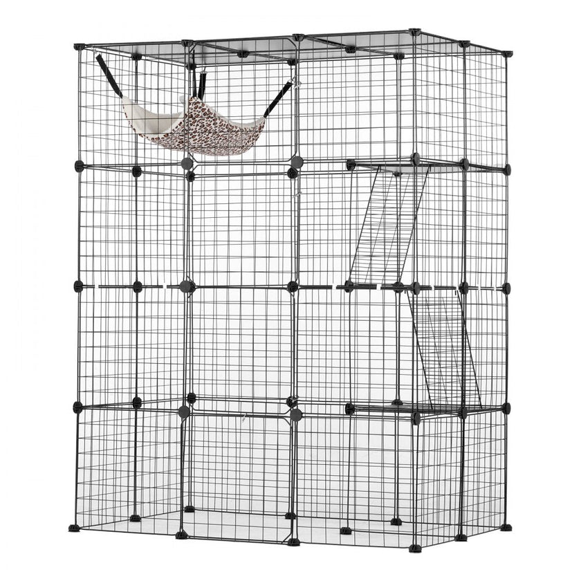 VEVOR Large 4-tier Cat Cage 41 x 28 x 55