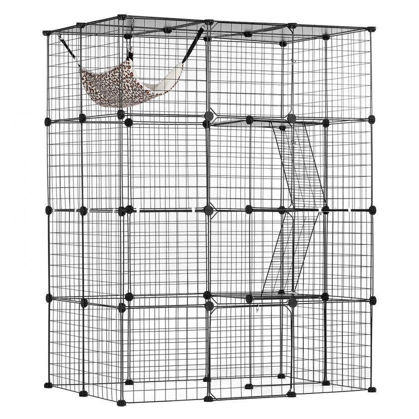 VEVOR Large 4-tier Cat Cage 41 x 28 x 55