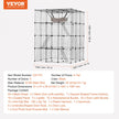 VEVOR Large 4-tier Cat Cage 41 x 41 x 55