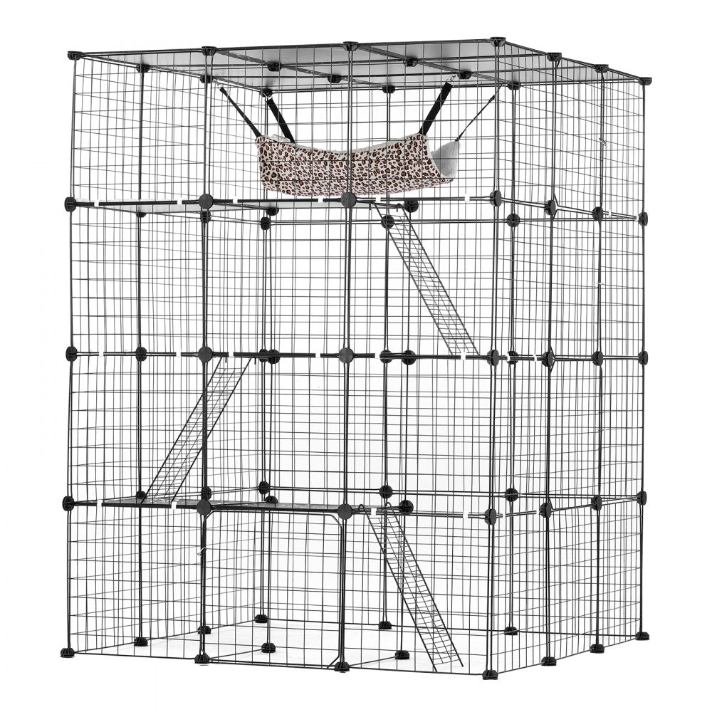 VEVOR Large 4-tier Cat Cage 41 x 41 x 55