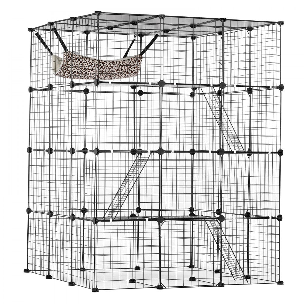 VEVOR Large 4-tier Cat Cage 41 x 41 x 55
