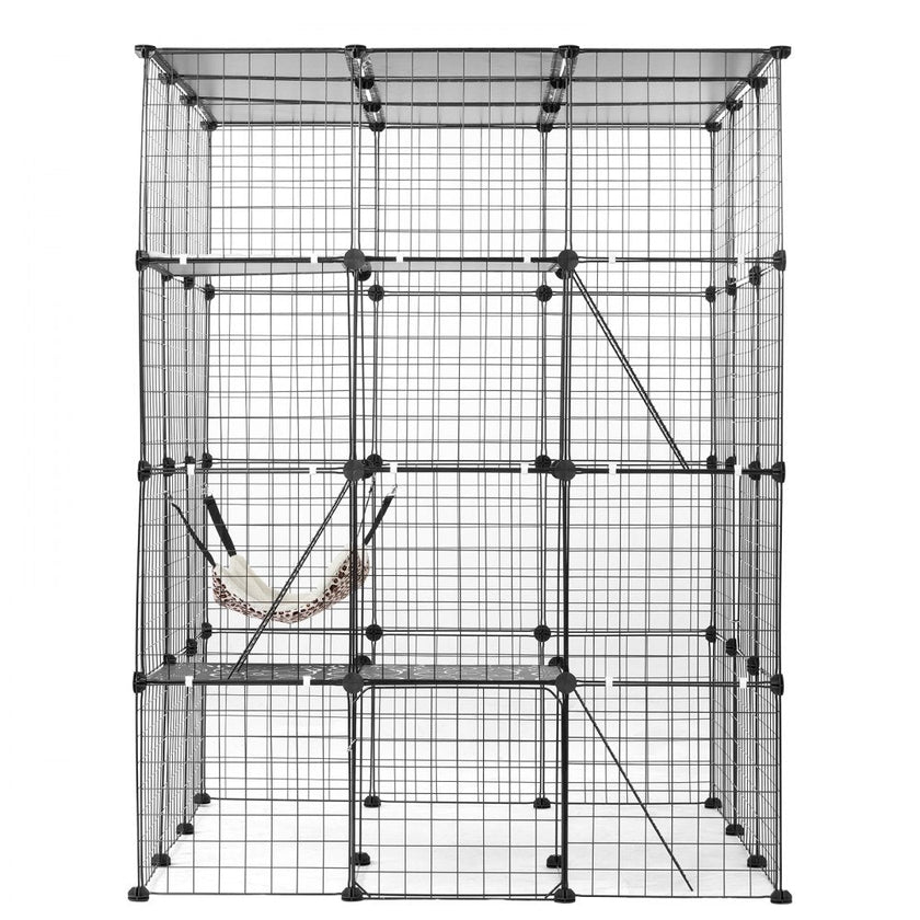 VEVOR Large 4-tier Cat Cage 41 x 41 x 55