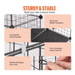 VEVOR Large 4-tier Cat Cage 54 x 41 x 69