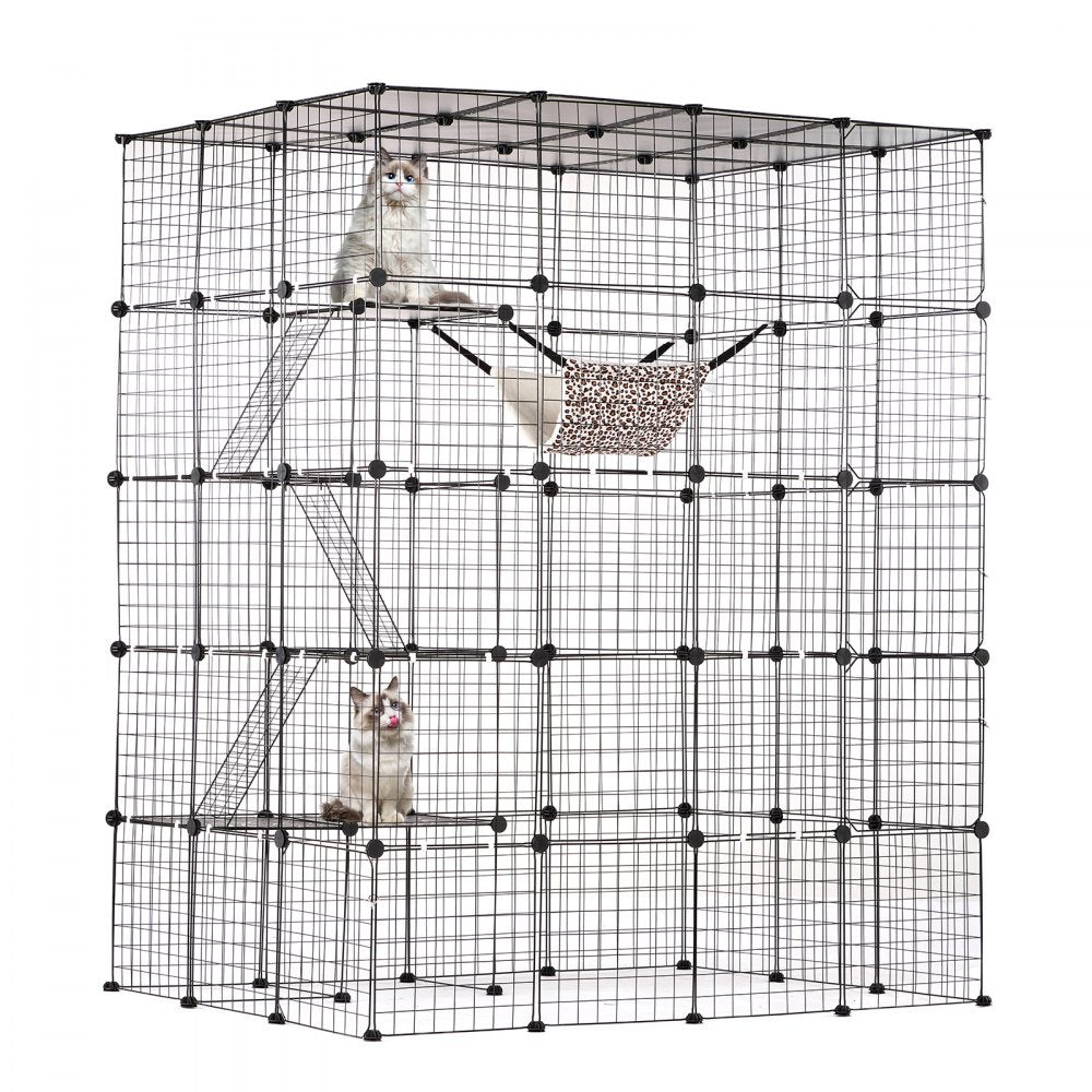 VEVOR Large 4-tier Cat Cage 54 x 41 x 69