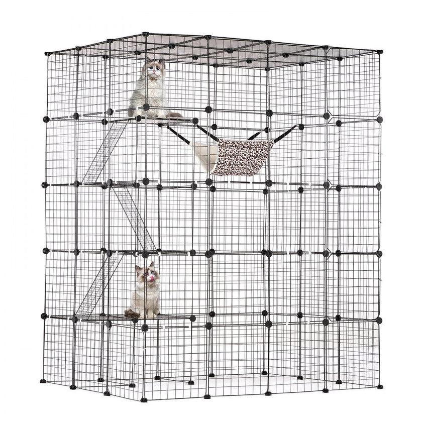 VEVOR Large 4-tier Cat Cage 54 x 41 x 69