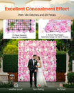 VEVOR 3D Flower Wall Panel 12 PCS 15x15 in Artificial Floral Mat for Wedding
