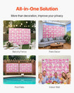 VEVOR 3D Flower Wall Panel 12 PCS 15x15 in Artificial Floral Mat for Wedding