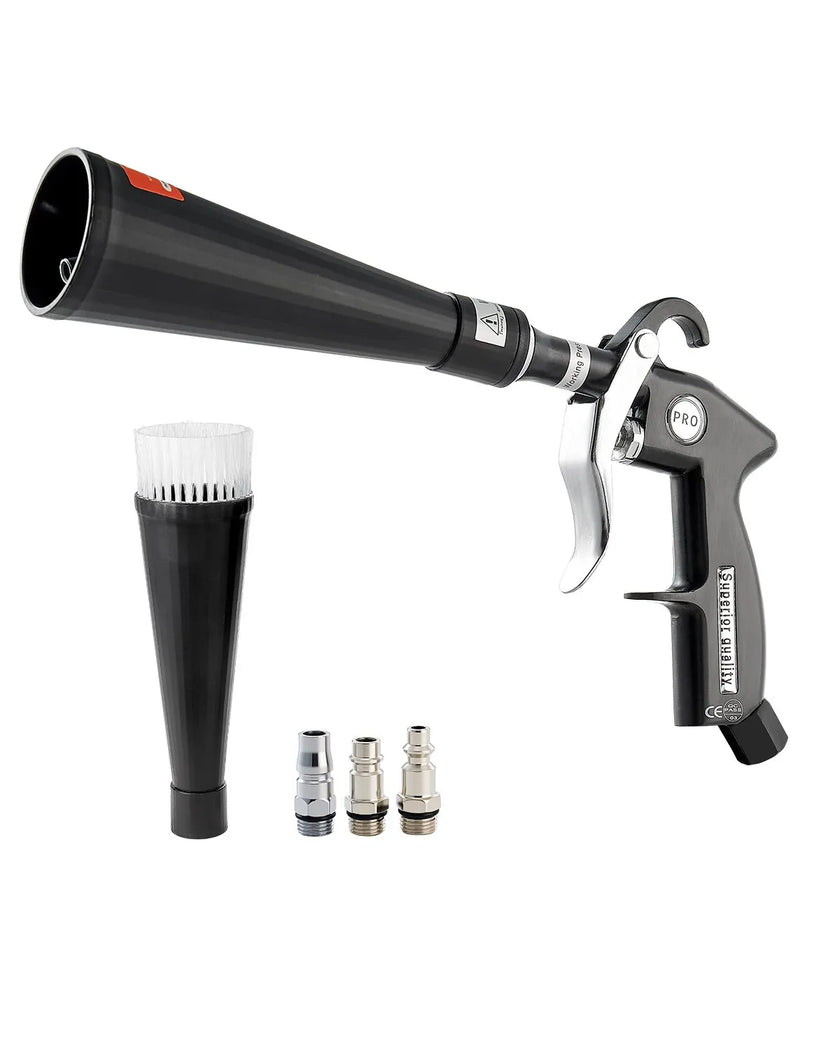 VEVOR Car Cleaning Gun 6-9.2 Bar High-Pressure Air Blow Gun 2 Nozzles Blast Dirt