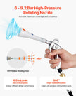 VEVOR Car Cleaning Gun 6-9.2 Bar High-Pressure Air Blow Gun 2 Nozzles Blast Dust