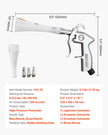 VEVOR Car Cleaning Gun 6-9.2 Bar High-Pressure Air Blow Gun 2 Nozzles Blast Dust