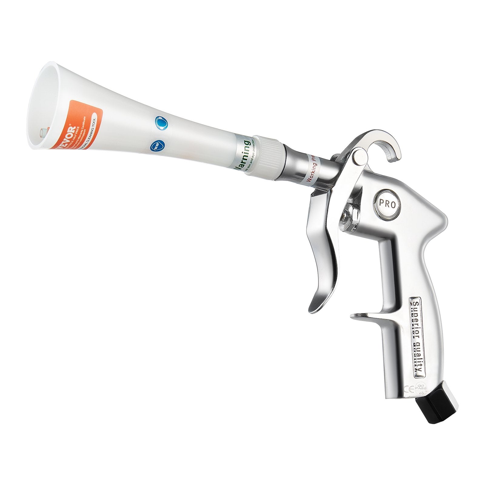VEVOR Car Cleaning Gun 6-9.2 Bar High-Pressure Air Blow Gun 2 Nozzles Blast Dust