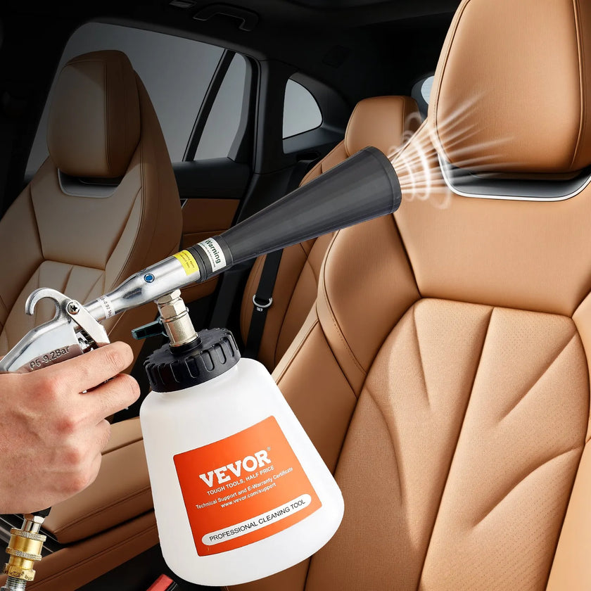 VEVOR Car Cleaning Gun 6-9.2Bar High-Pressure Air Blow Gun with 1L Liquid Bottle