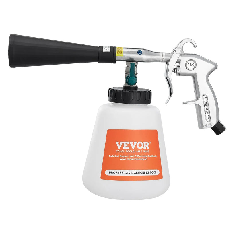 VEVOR Car Cleaning Gun 6-9.2Bar High-Pressure Air Blow Gun with 1L Liquid Bottle