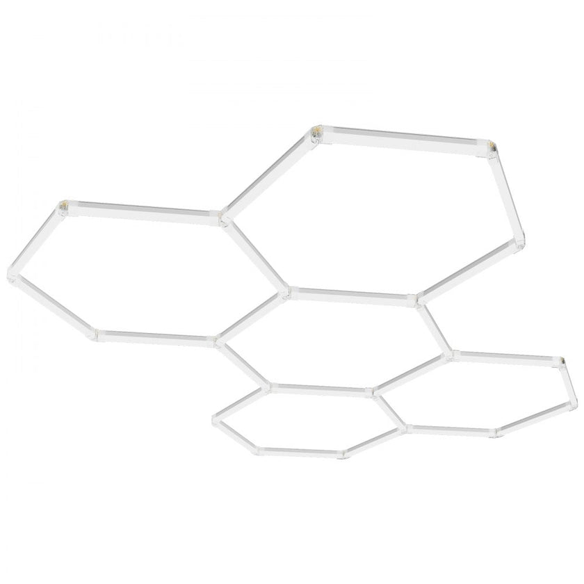 VEVOR Hexagon Garage Lights 26400LM 5 Grid Honeycomb LED Shop Ceiling Light