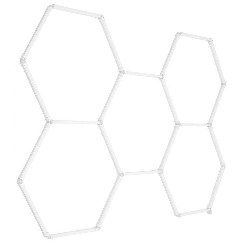 VEVOR Hexagon Garage Lights 26400LM 5 Grid Honeycomb LED Shop Ceiling Light