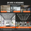 VEVOR Hexagon Garage Lights 86400LM 14 Grids Honeycomb LED Shop Ceiling Light