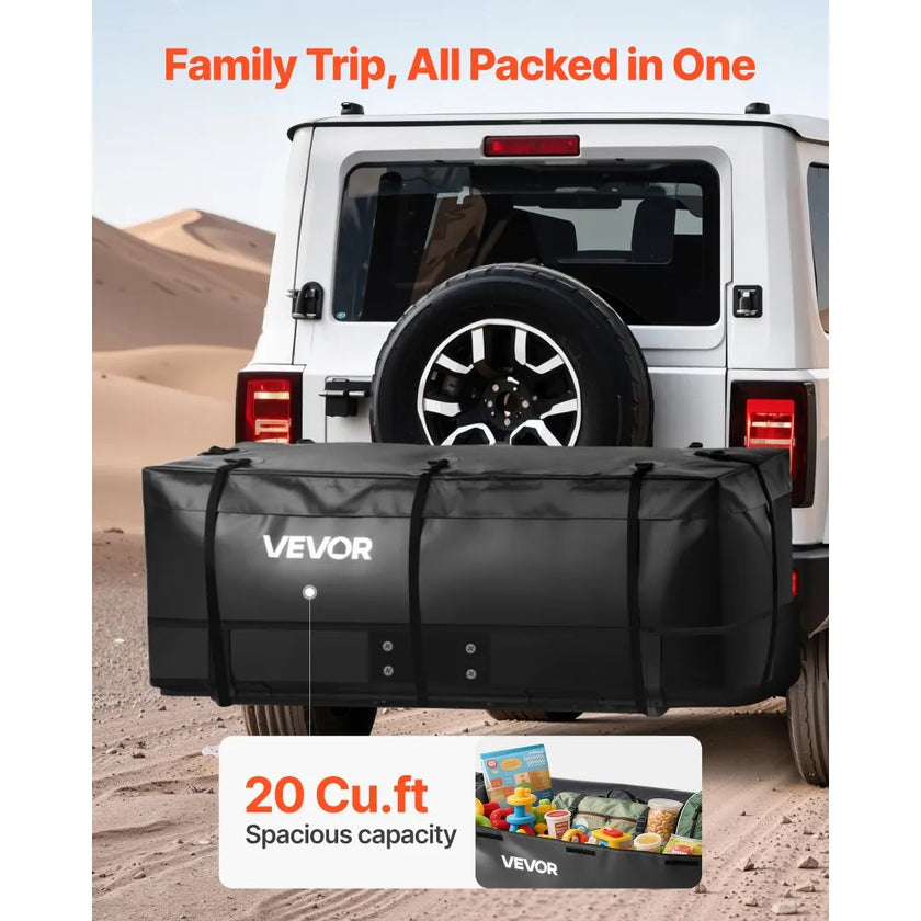 VEVOR Hitch Cargo Carrier Bag 59.84 x 24.02 x 24.41 in (20 Cu.ft) Waterproof