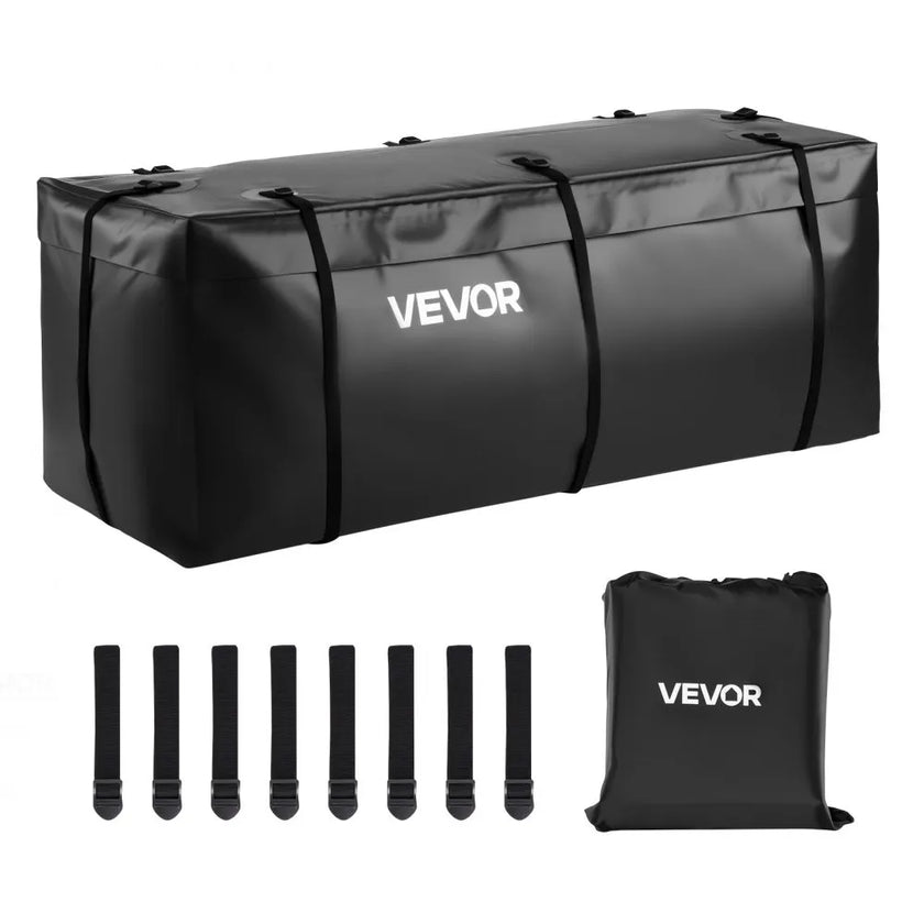 VEVOR Hitch Cargo Carrier Bag 59.84 x 23.9 x 24.02 in (20 Cu.ft) with 8 Straps