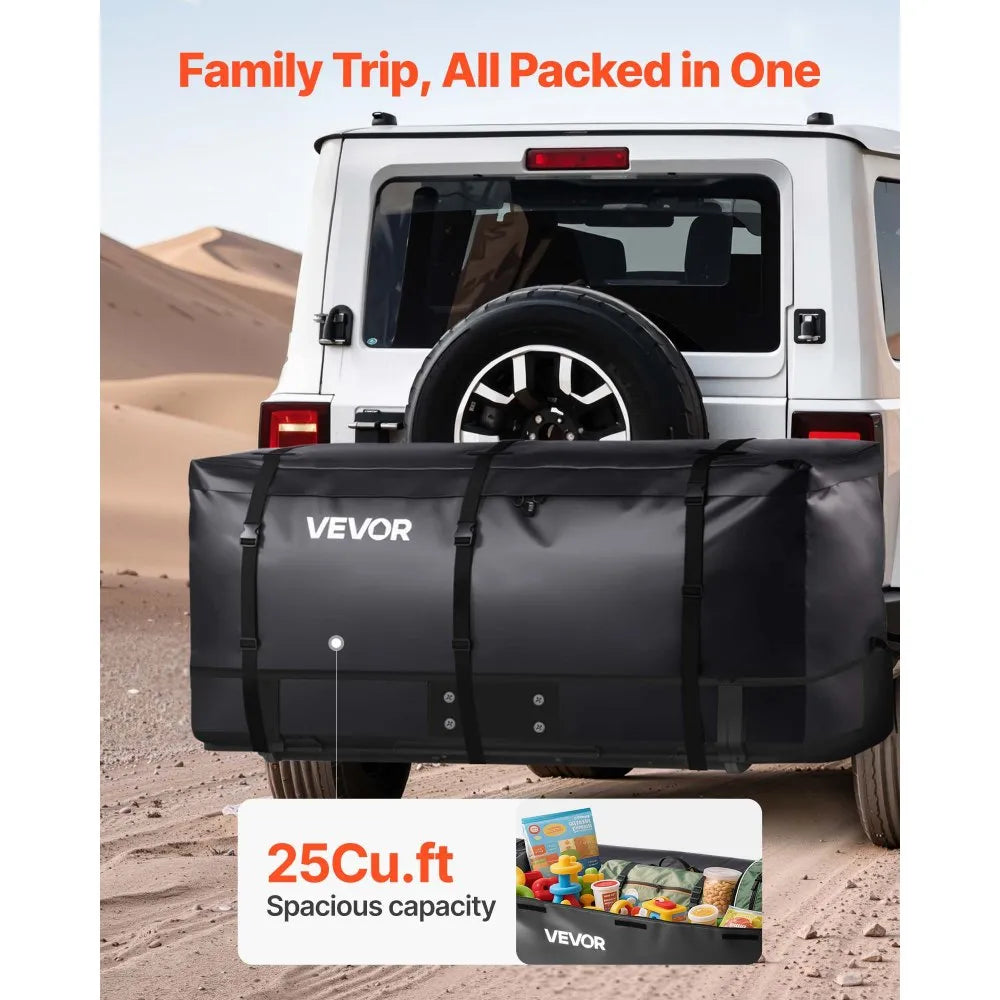 VEVOR Hitch Cargo Carrier Bag 59.84 x 24.02 x 30.63 in (25 Cu.ft) Waterproof