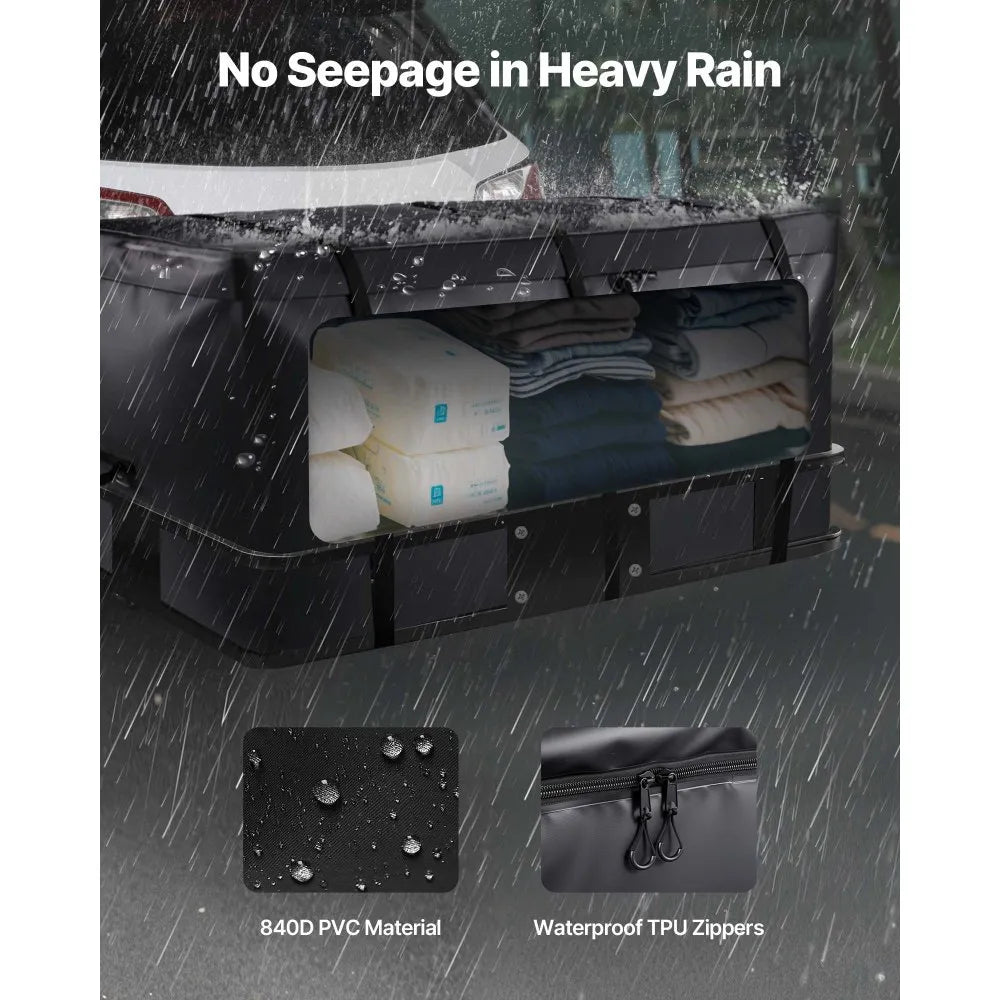VEVOR Hitch Cargo Carrier Bag 59.84 x 24.02 x 30.63 in (25 Cu.ft) Waterproof