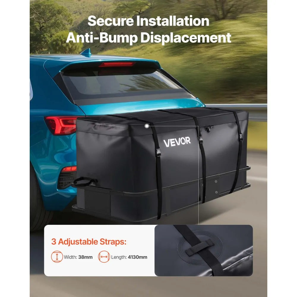 VEVOR Hitch Cargo Carrier Bag 59.84 x 24.02 x 30.63 in (25 Cu.ft) Waterproof