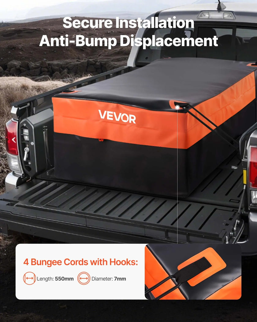VEVOR Truck Bed Cargo Bag 51.18 x 40.16 x 21.85 in (26 Cu. ft) with Cargo Net