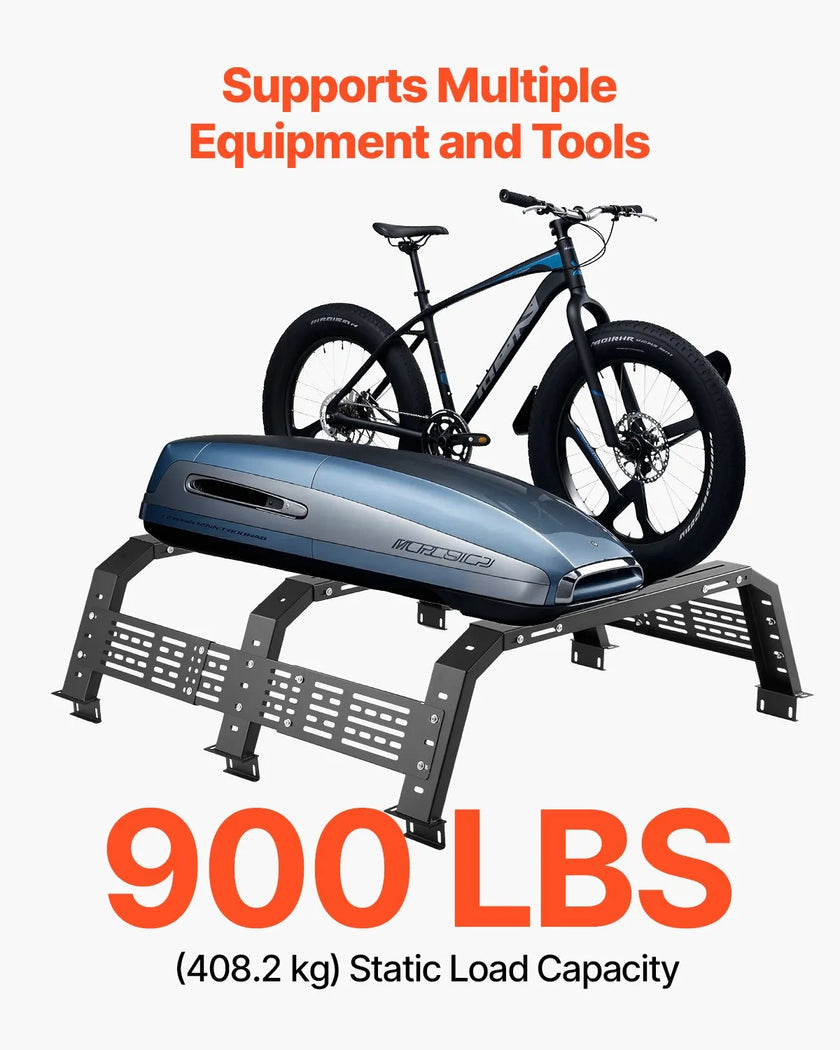VEVOR Overland Truck Bed Rack 900 lbs Capacity Fit Full Size & Mid-Size Trucks