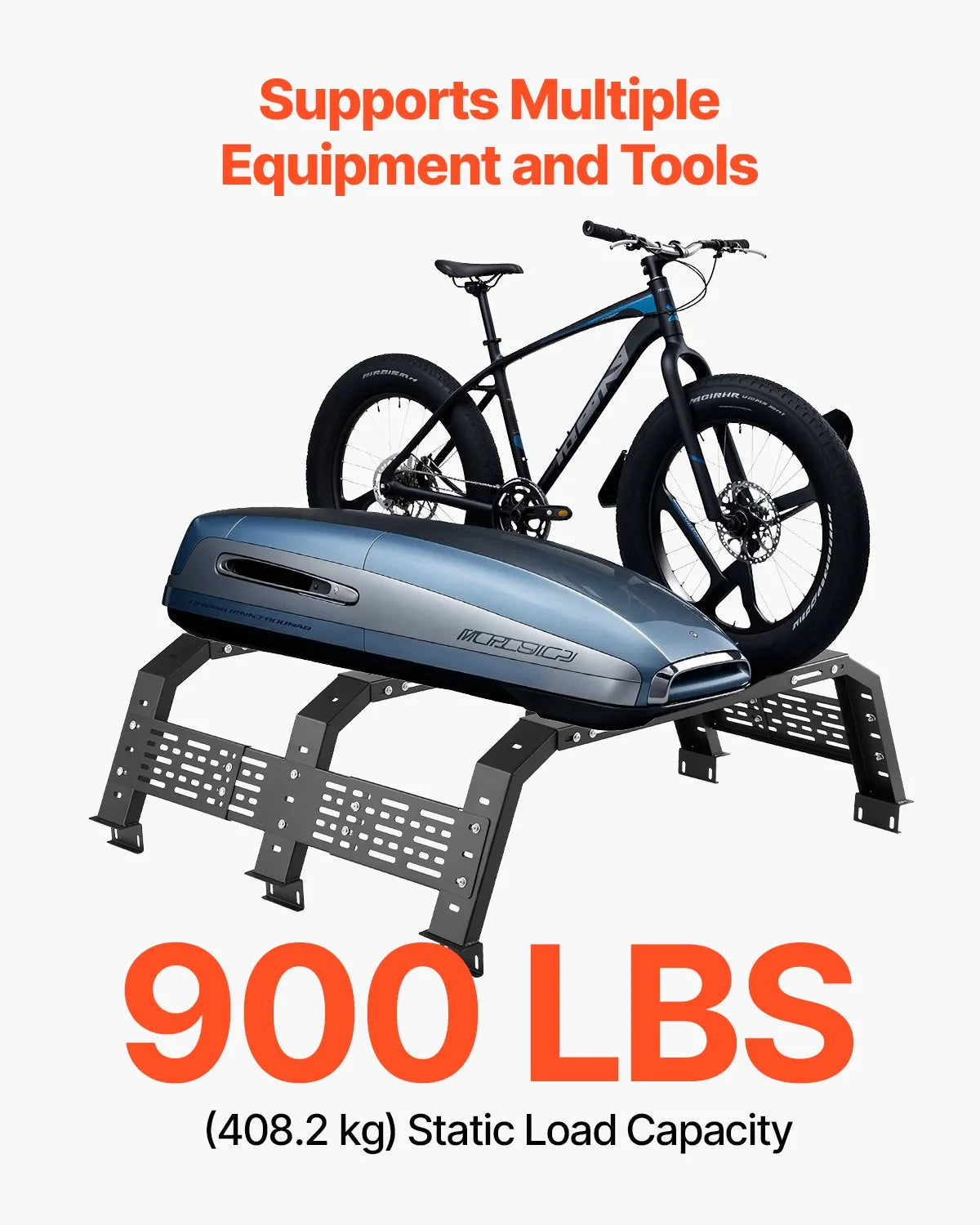 VEVOR Overland Truck Bed Rack 900 lbs Static Capacity Fit Tacoma/Gladiator JT