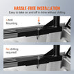 VEVOR Truck Rack, 46-71inch Width, 800 lbs Capacity, Extendable Steel Ladder Rack for Truck with 4 Non-Drilling J-bolts, Heavy Duty Truck Bed Rack Two-Bar Set for Kayak, Surfboard, Lumber, Ladder
