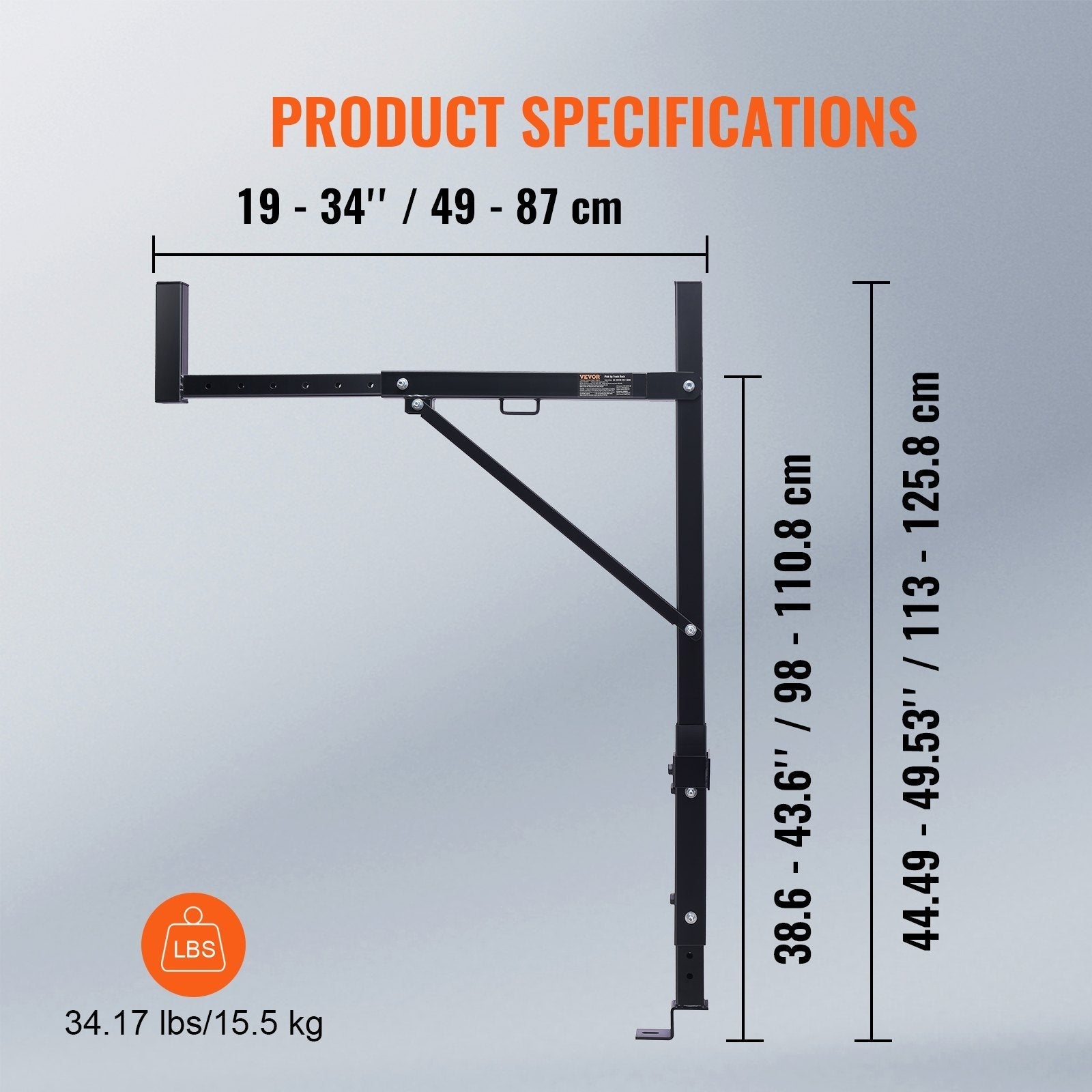 VEVOR Truck Rack Pick up Truck Ladder 19