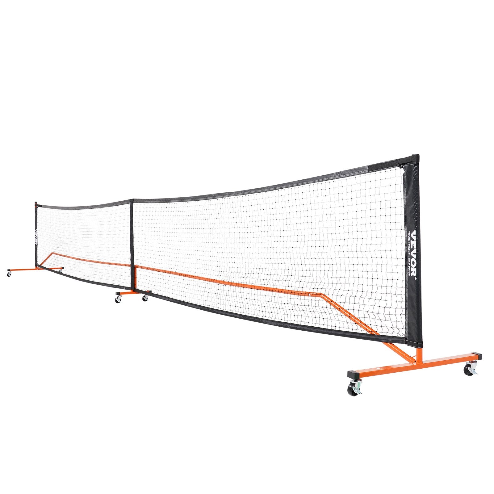 VEVOR Pickleball Net Set, 22FT Regulation Size Portable Pickleball System with Carrying Bag, Balls, and Wheels, Weather Resistant Steady Metal Frame & Strong PE Net, for Outdoor Backyard Driveway
