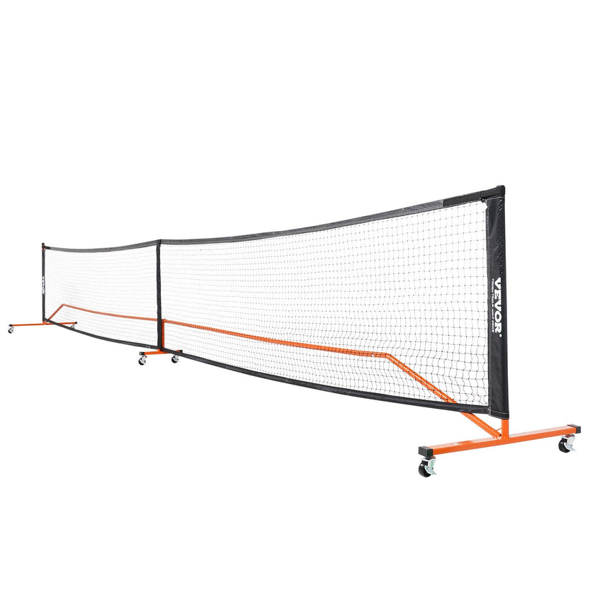 VEVOR Pickleball Net Set, 22FT Regulation Size Portable Pickleball System with Carrying Bag, Balls, and Wheels, Weather Resistant Steady Metal Frame & Strong PE Net, for Outdoor Backyard Driveway