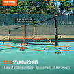 VEVOR Pickleball Net Set, 22FT Regulation Size Portable Pickleball System with Bags, Balls, Paddles, Wheels, and Court Lines, Weather Resistant Metal Frame & PE Net, for Outdoor Backyard Driveway