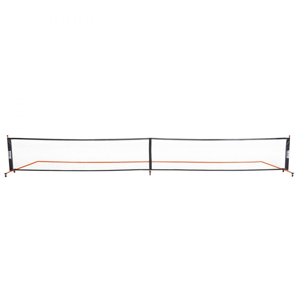 VEVOR Pickleball Net Set, 22FT Regulation Size Portable Pickleball System with Bags, Balls, Paddles, Wheels, and Court Lines, Weather Resistant Metal Frame & PE Net, for Outdoor Backyard Driveway