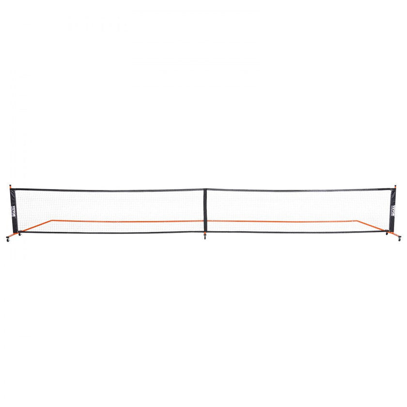 VEVOR Pickleball Net Set, 22FT Regulation Size Portable Pickleball System with Bags, Balls, Paddles, Wheels, and Court Lines, Weather Resistant Metal Frame & PE Net, for Outdoor Backyard Driveway