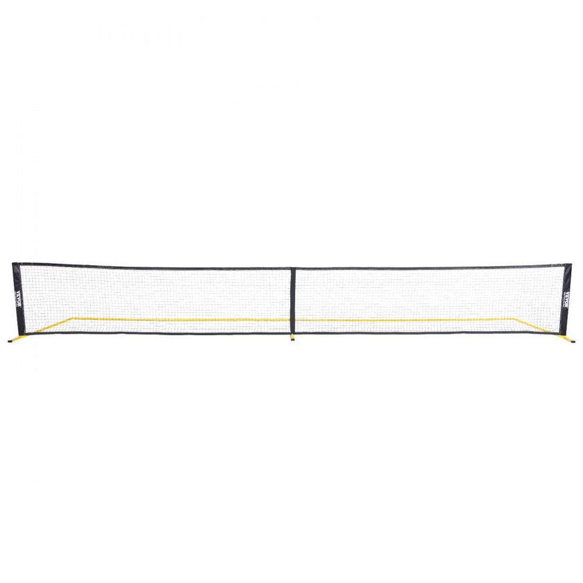 VEVOR Portable Pickleball Net System, 22FT Regulation Size Net, Weather Resistant Steady Metal Frame & Strong PE Net, Outdoor Game Sports Net with Carrying Bag, Easy Setup, Play in Backyard Driveway