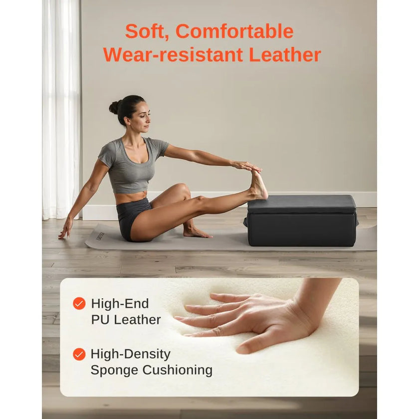 VEVOR Pilates Box for Reformer Pilates Equipment Accessory for Exercises Black