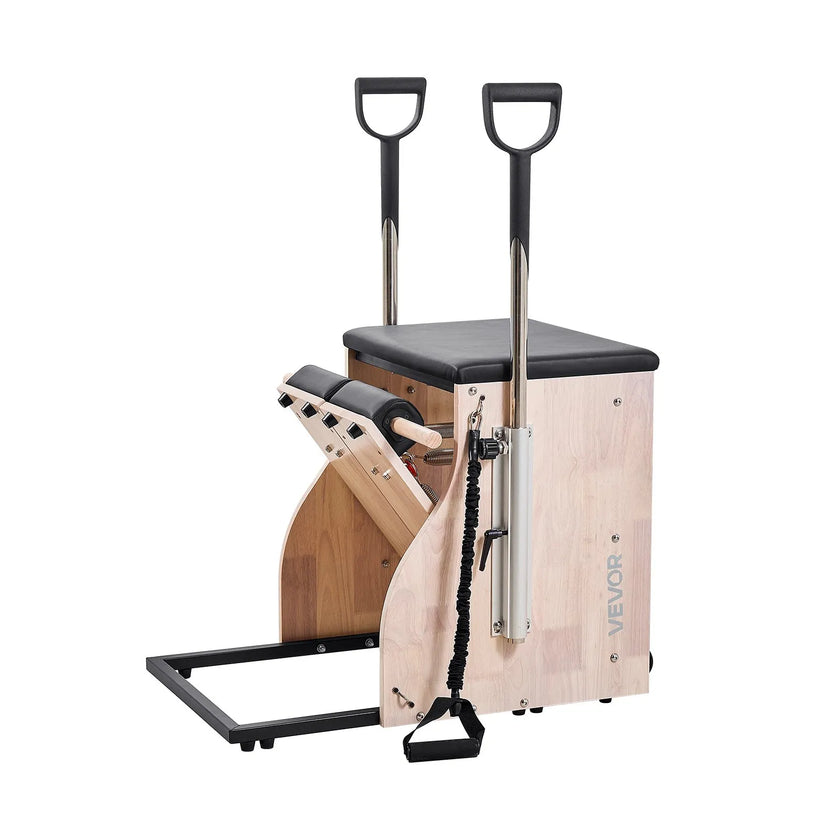 VEVOR Pilates Chair Split-Pedal Stability Combo Chairs Full-Body Workout Handle