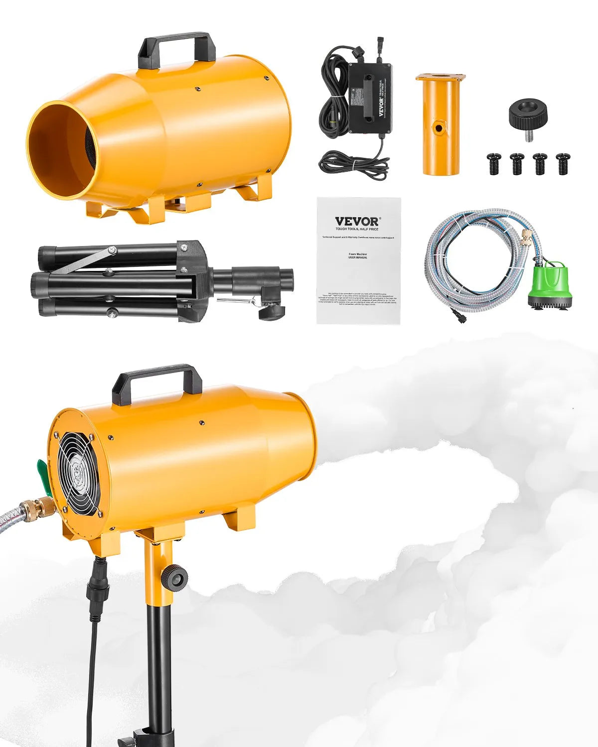 VEVOR Foam Machine Party Foam Cannon 180 W for Birthdays Celebrations & Party