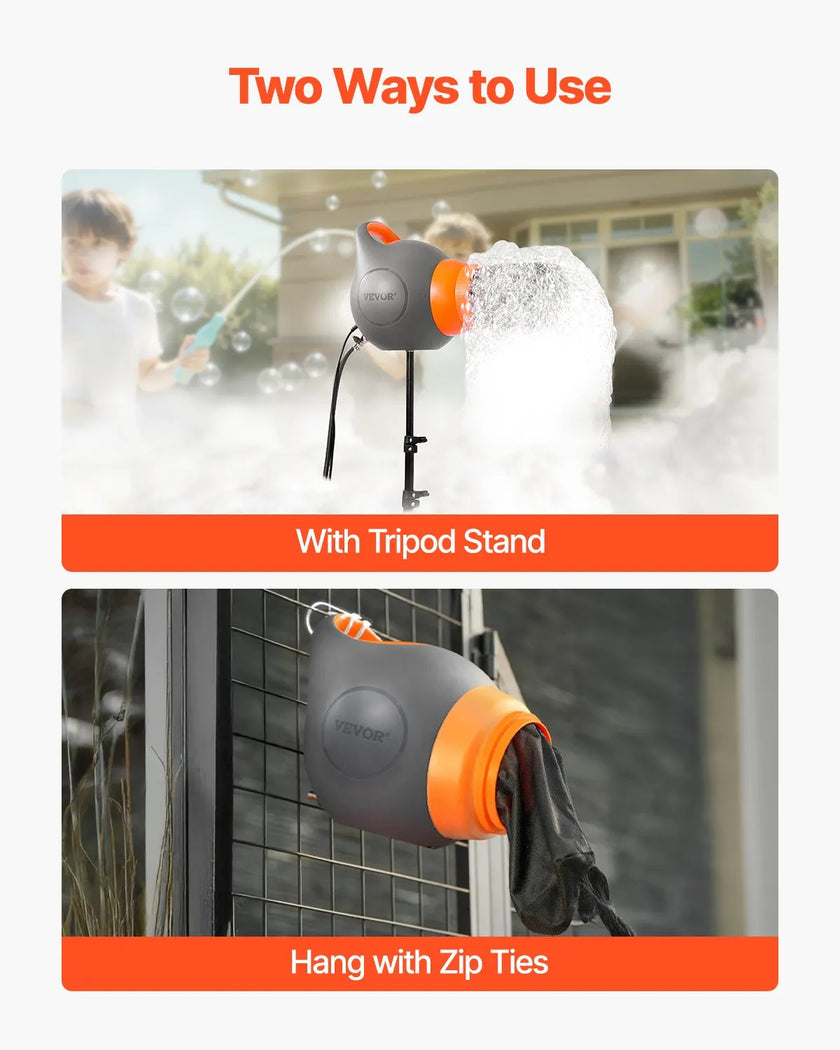 VEVOR Foam Machine Party Foam Cannon 115 W Foam Cannon for Party Grey & Orange