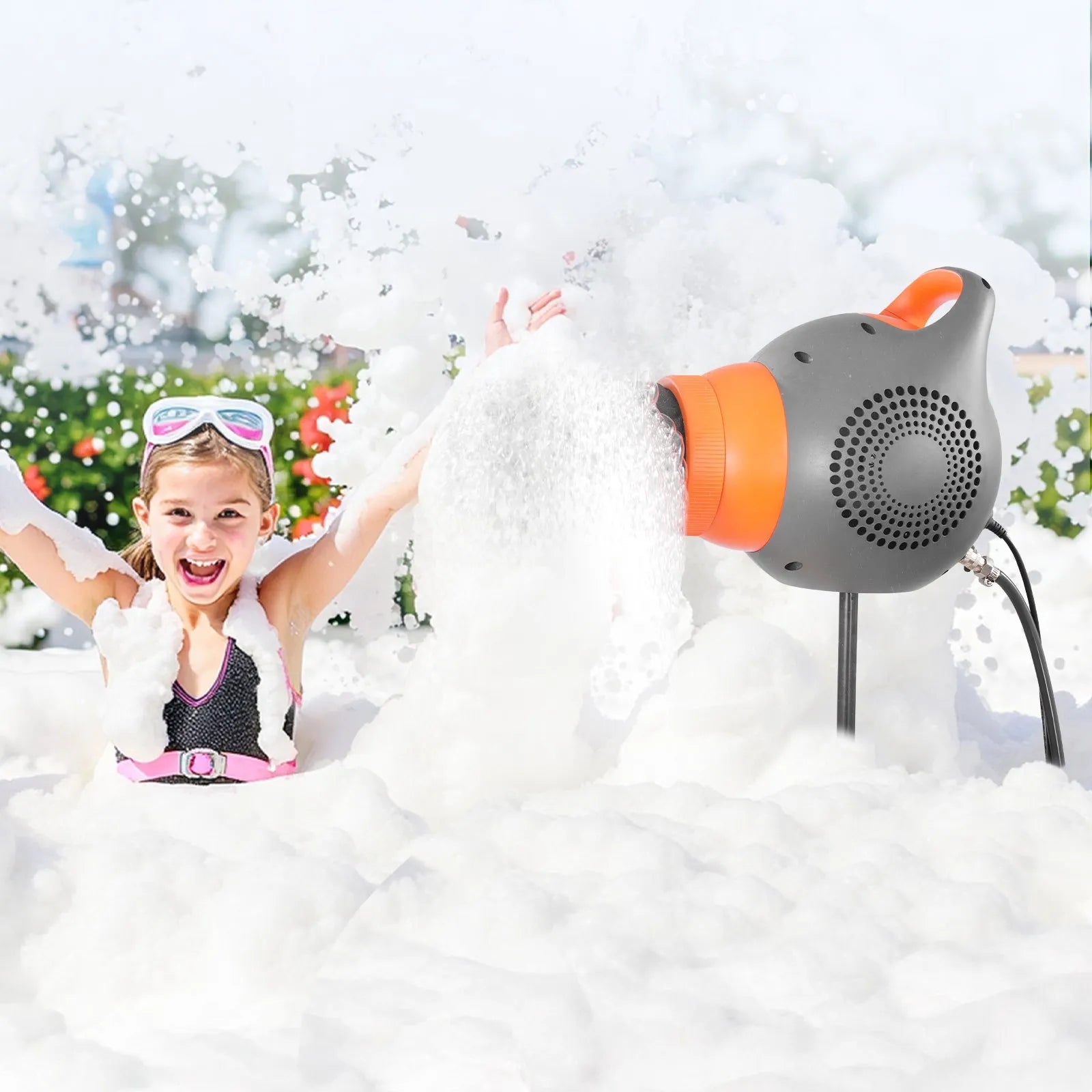 VEVOR Foam Machine Party Foam Cannon 115 W Foam Cannon for Party Grey & Orange