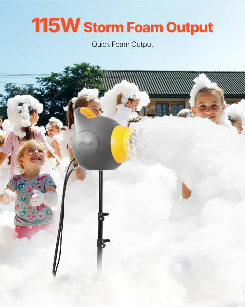 VEVOR Foam Machine Party Foam Cannon 115 W Foam Cannon for Party Grey & Yellow