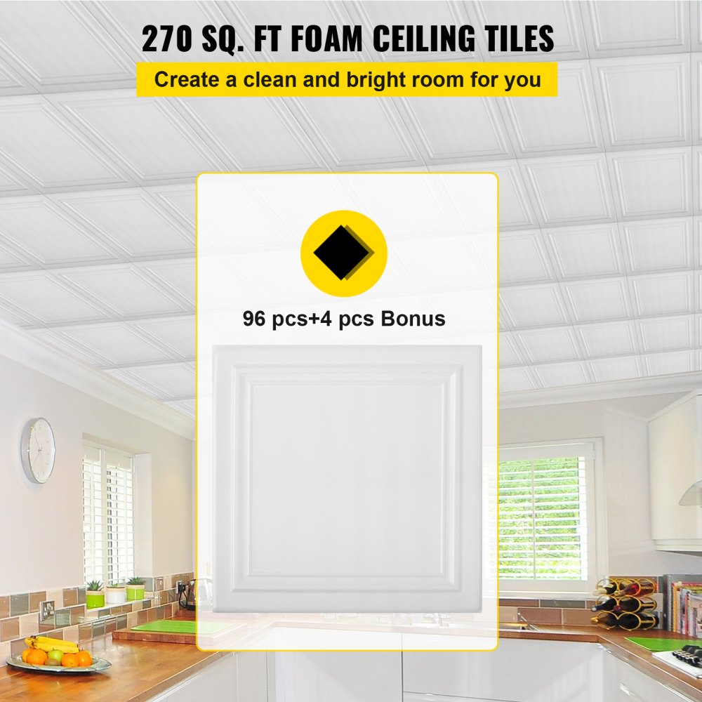 VEVOR Foam Ceiling Tiles, 19.7