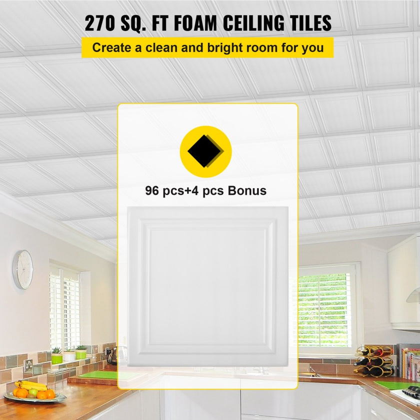 VEVOR Foam Ceiling Tiles, 19.7