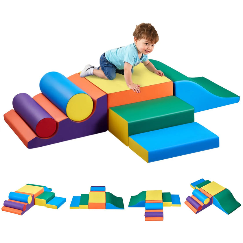 VEVOR Climbing Toys 7 Piece Foam Climbing Blocks for Toddlers and Preschoolers